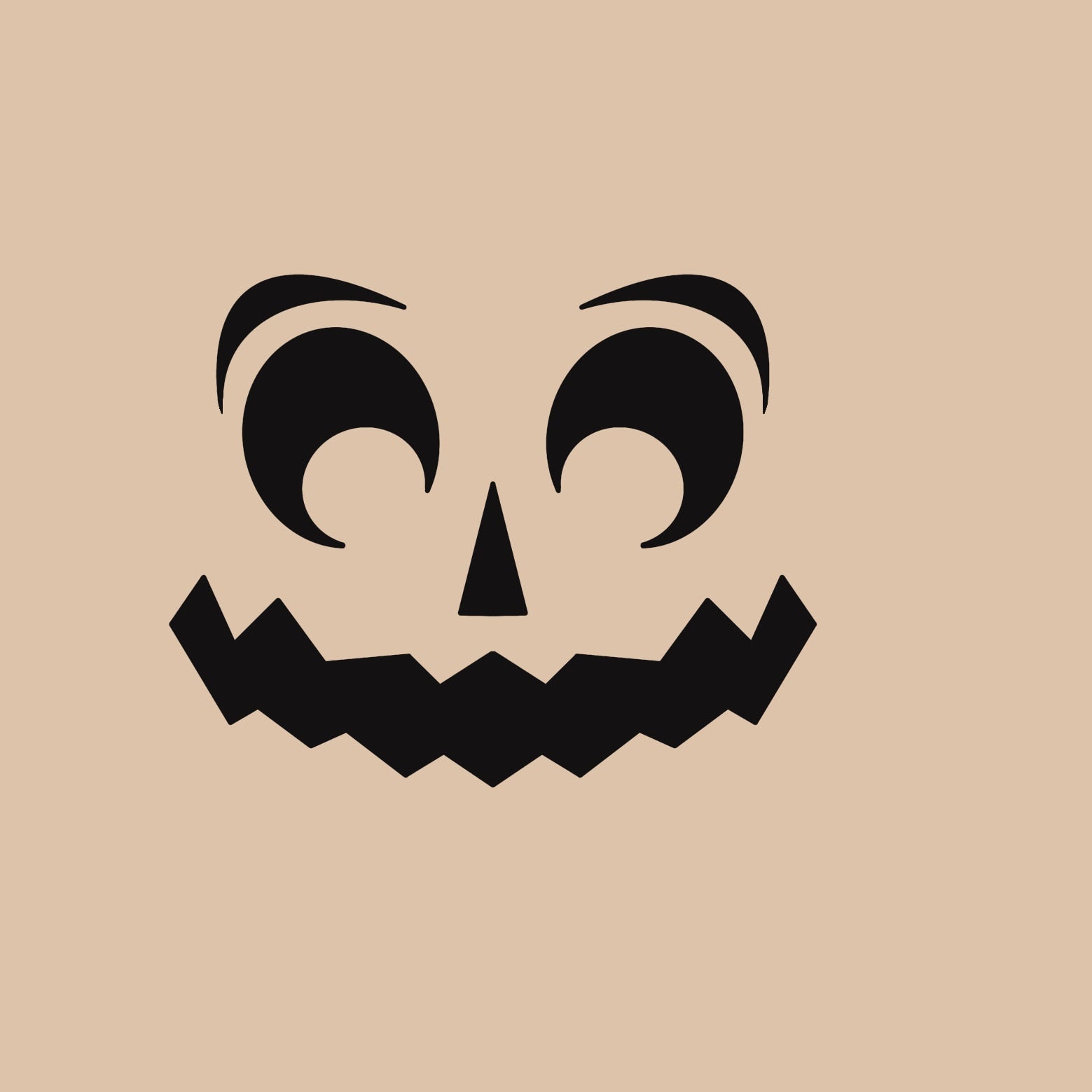 Pumpkin face stencil Delightfully Digital